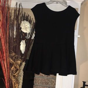 Black Pleated Top